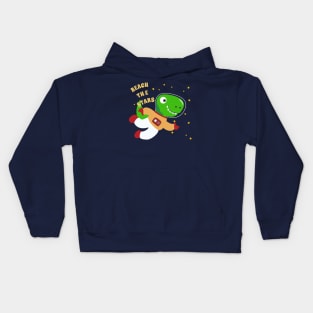 Cute dinosaur astronaut. Kids Hoodie